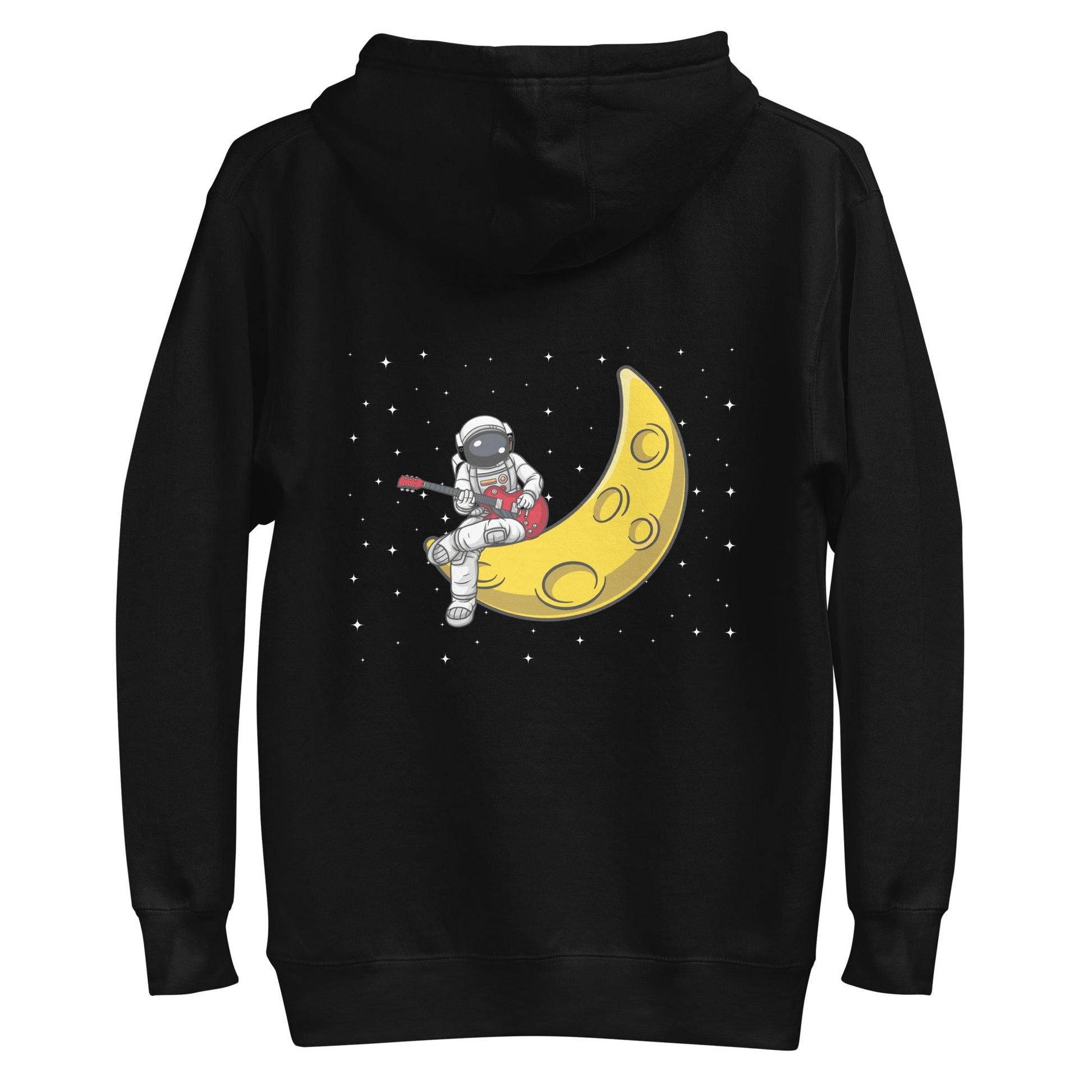 Astronaut Playing - Unisex Hoodie ( Back Print ) by DarkByteGear