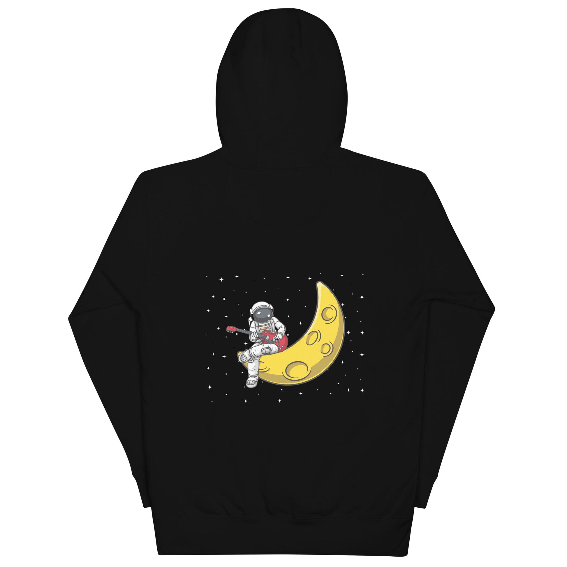 Astronaut Playing - Unisex Hoodie ( Back Print ) by DarkByteGear