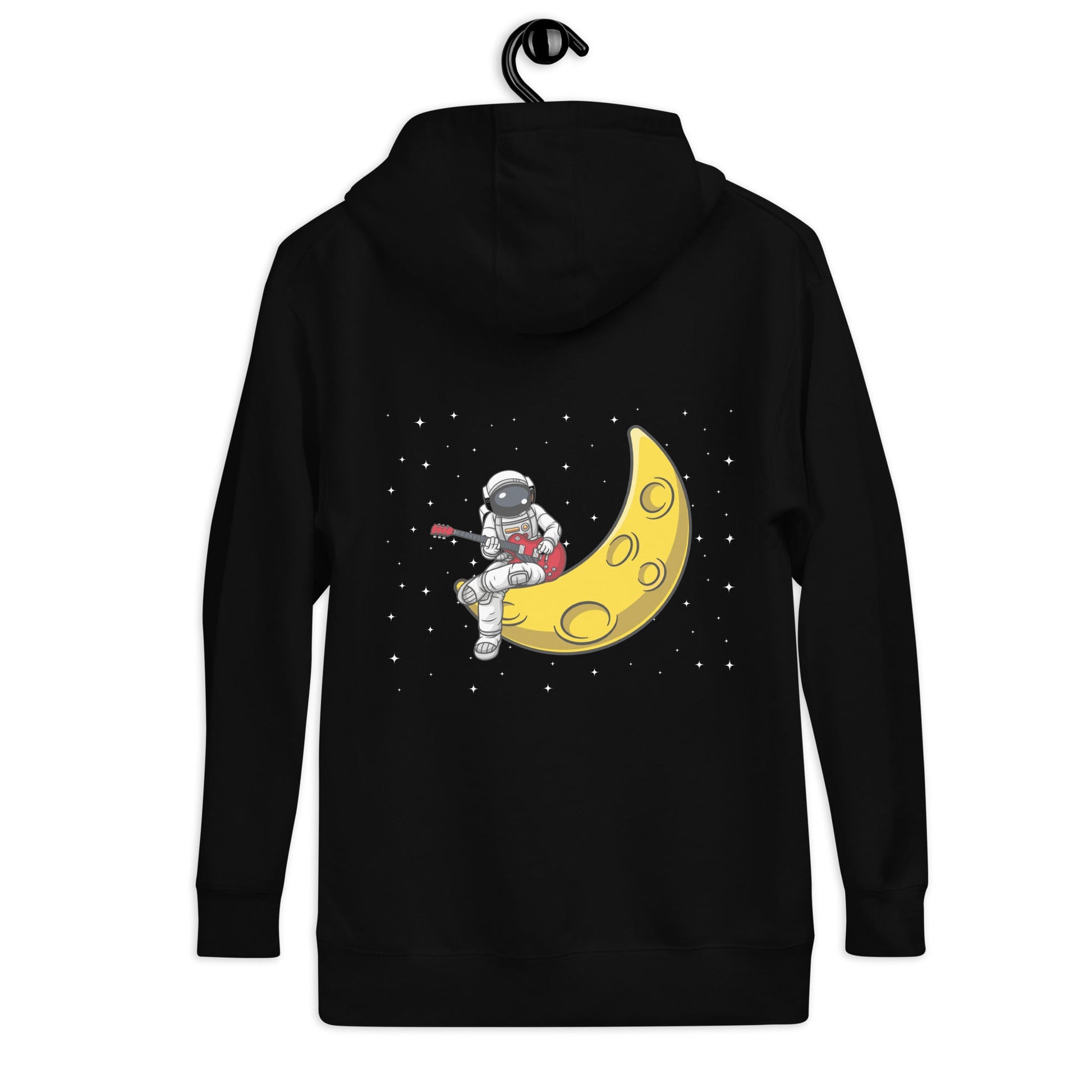 Astronaut Playing - Unisex Hoodie ( Back Print ) by DarkByteGear