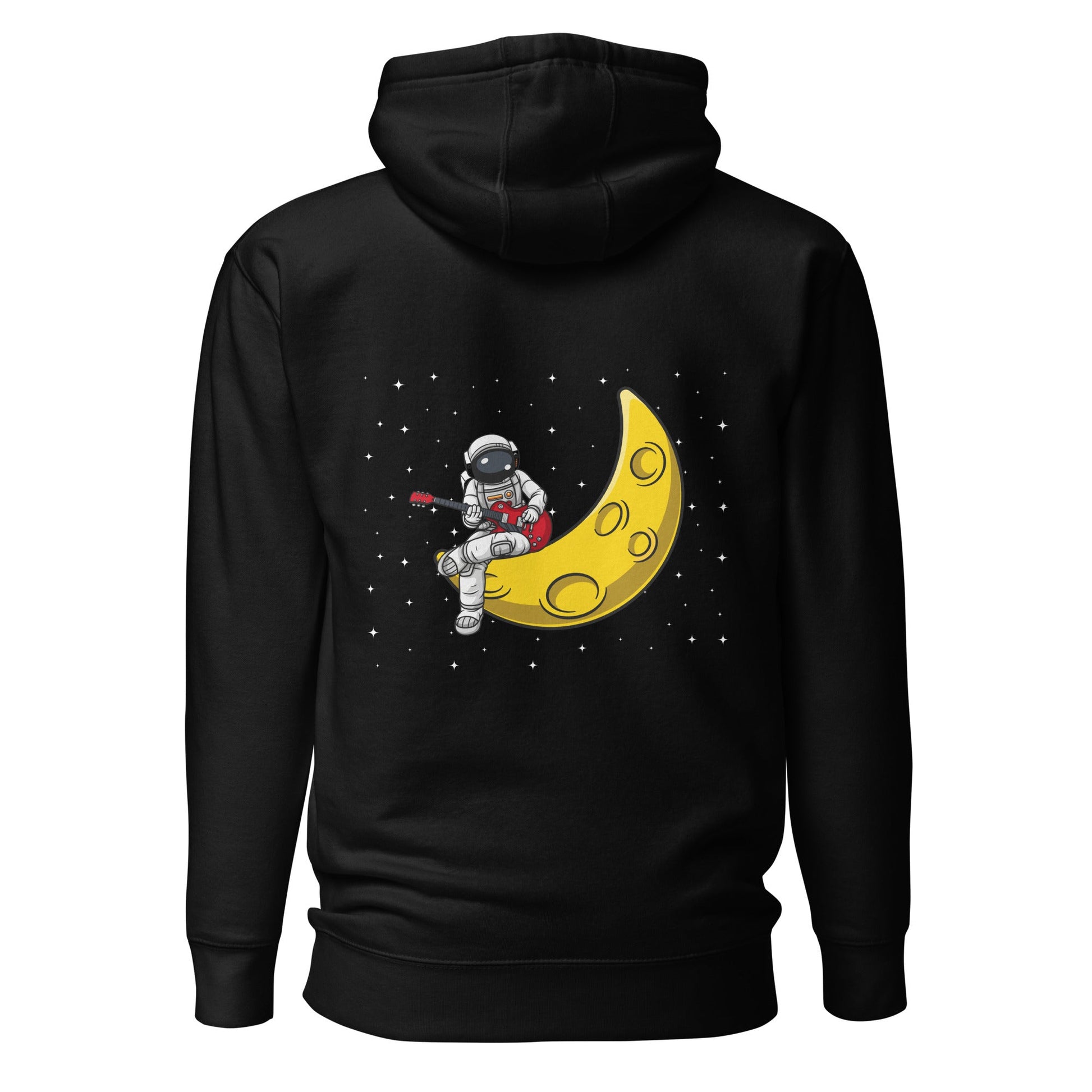 Astronaut Playing - Unisex Hoodie ( Back Print ) by DarkByteGear