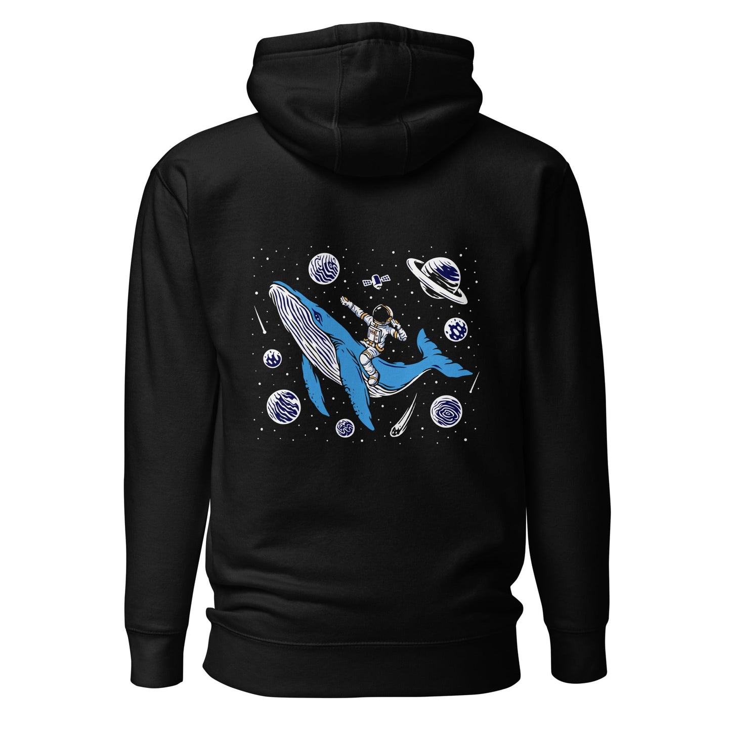 Ride a Whale - Unisex Hoodie ( Back Print ) by DarkByteGear