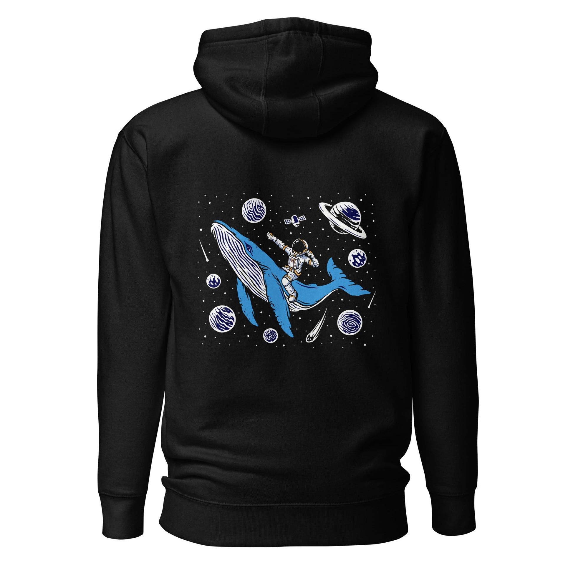 Ride a Whale - Unisex Hoodie ( Back Print ) by DarkByteGear