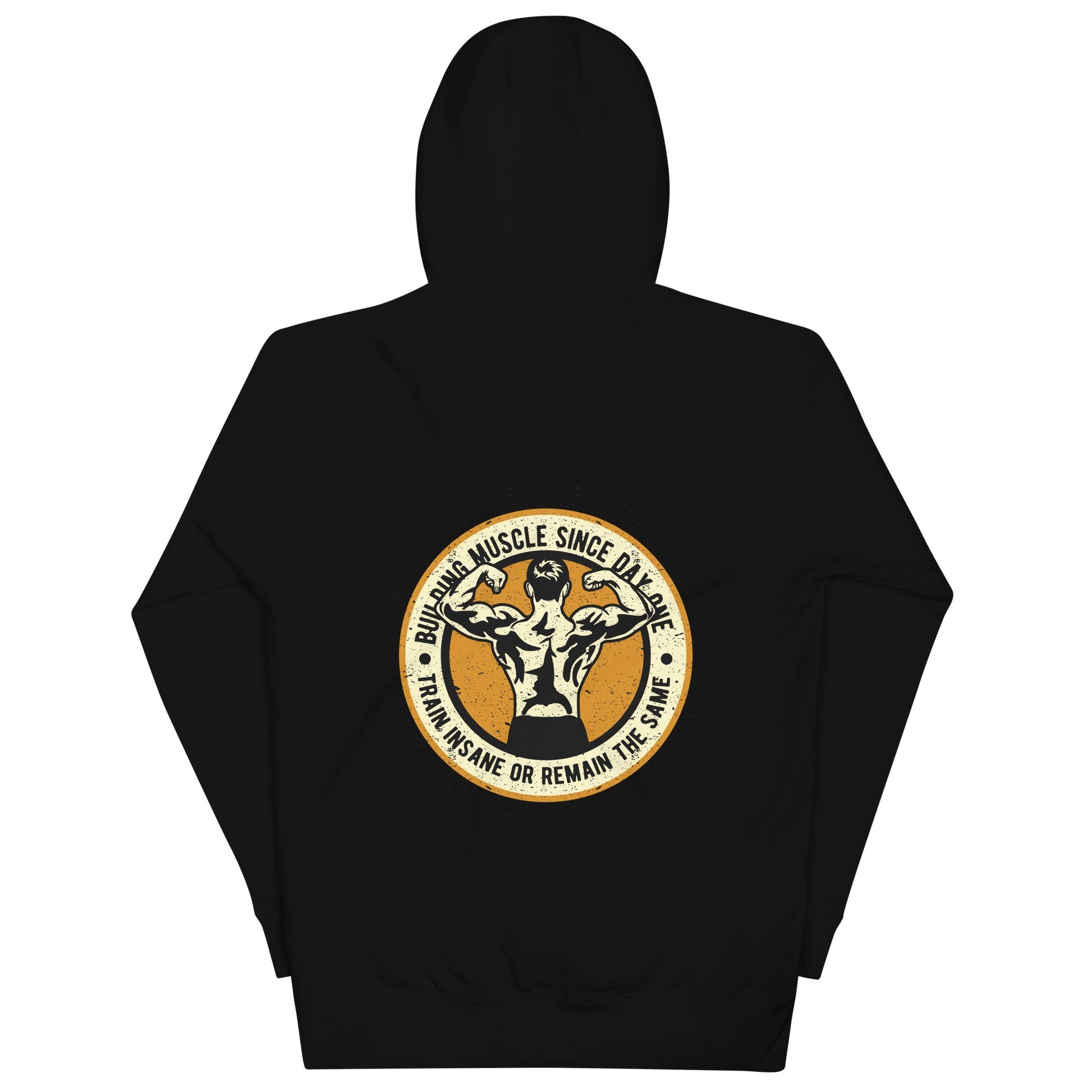 Building muscles since Day one - Unisex Hoodie ( Back Print ) by DarkByteGear