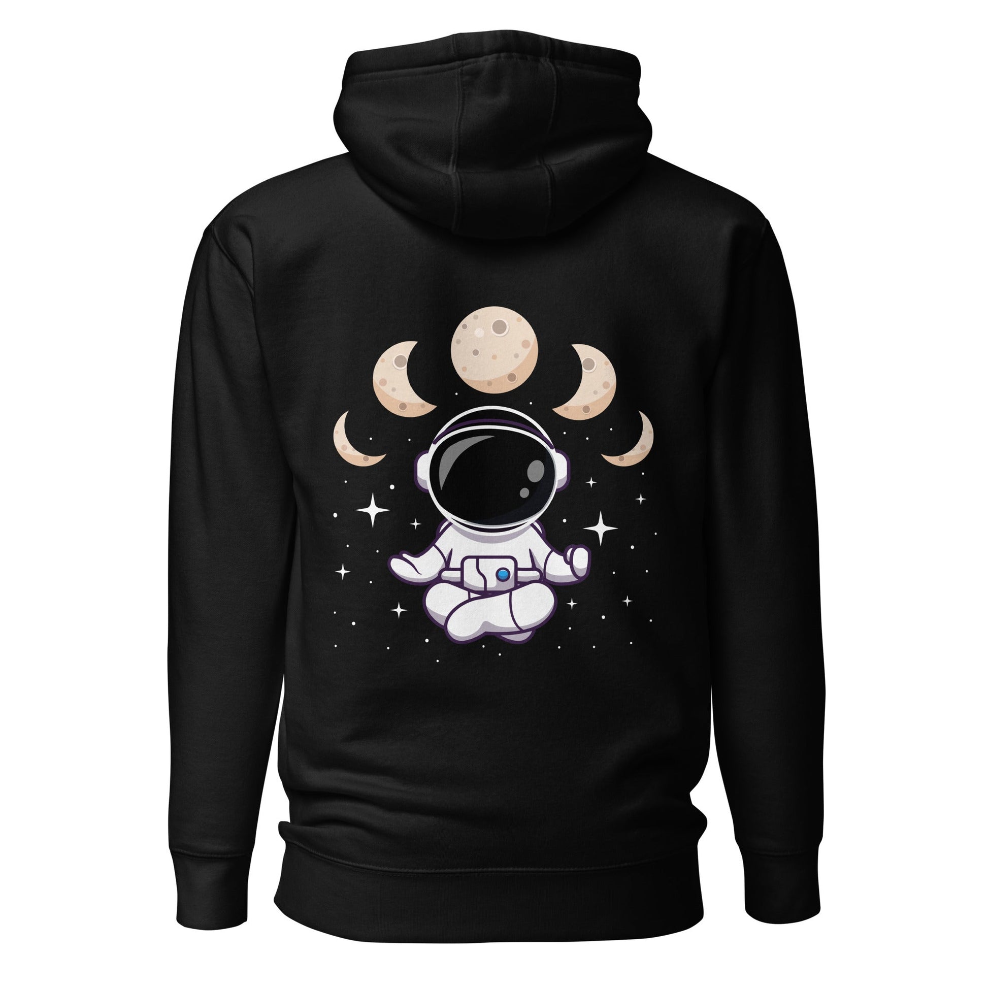 Astronaut Meditation - Unisex Hoodie ( Back Print ) by DarkByteGear
