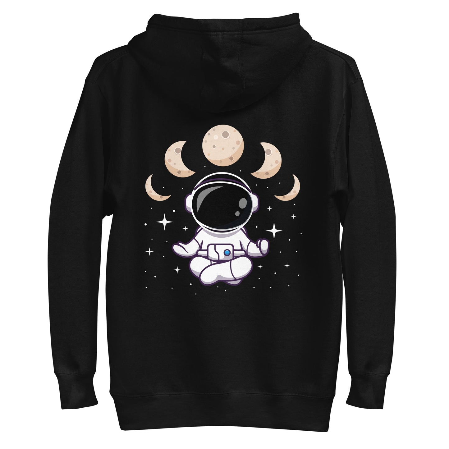 Astronaut Meditation - Unisex Hoodie ( Back Print ) by DarkByteGear