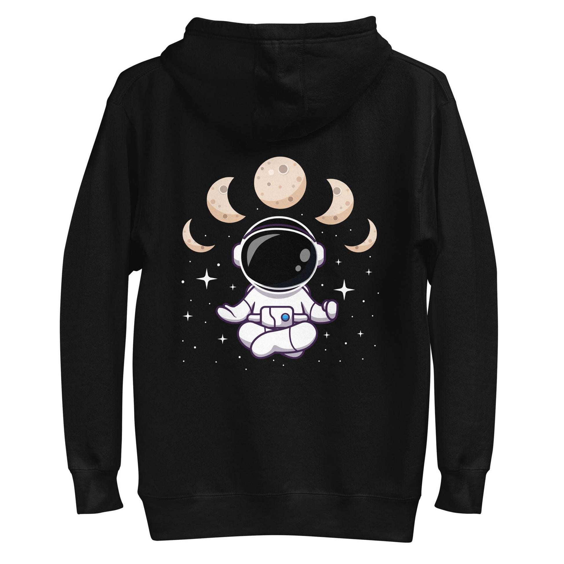 Astronaut Meditation - Unisex Hoodie ( Back Print ) by DarkByteGear