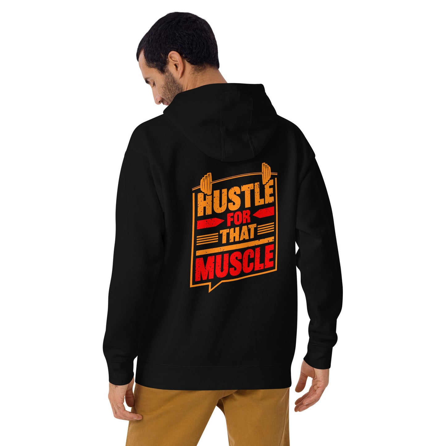 Hustle for that Muscle - Unisex Hoodie ( Back Print ) by DarkByteGear