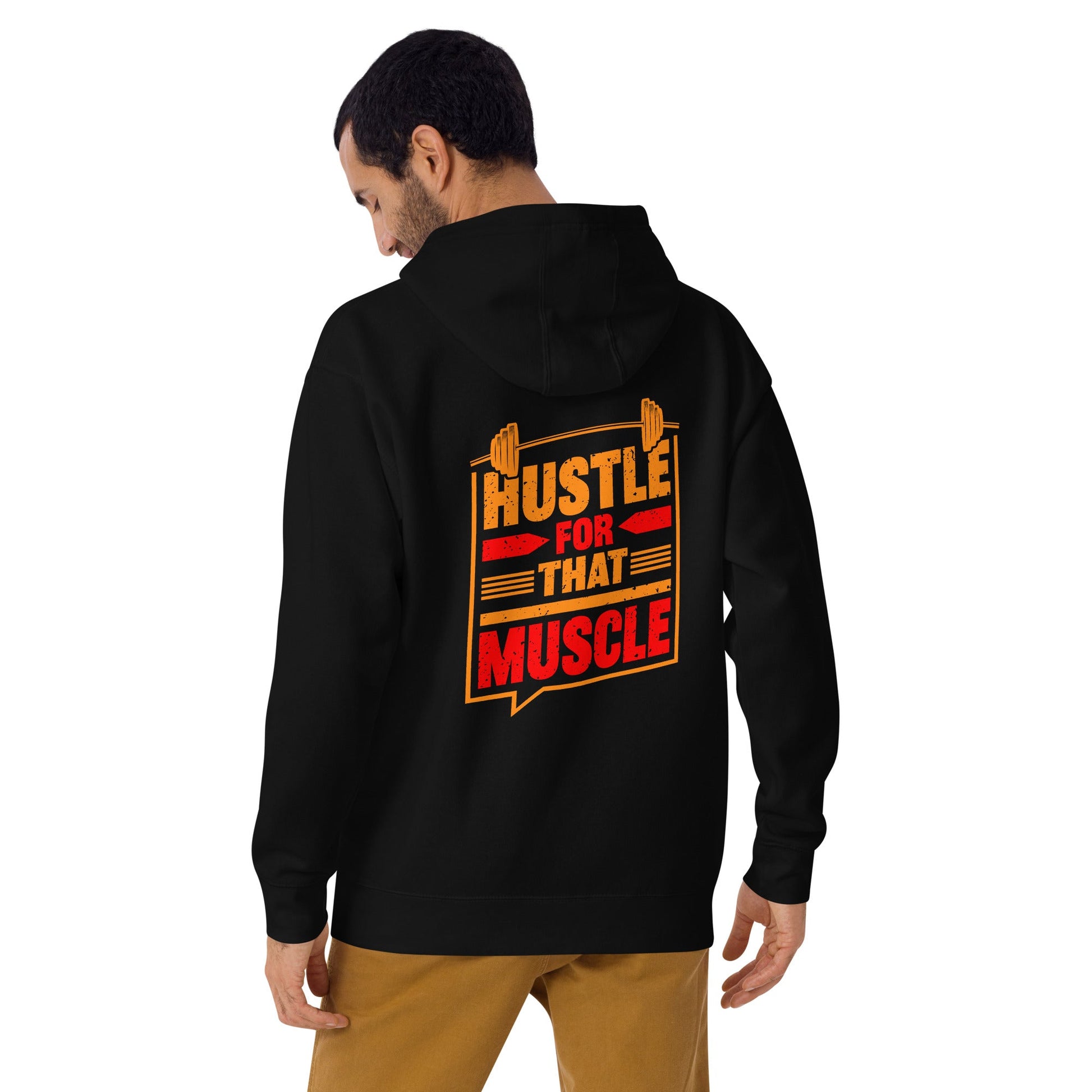 Hustle for that Muscle - Unisex Hoodie ( Back Print ) by DarkByteGear