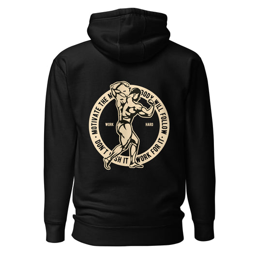 Motivate the Mind - Unisex Hoodie ( Back Print ) by DarkByteGear