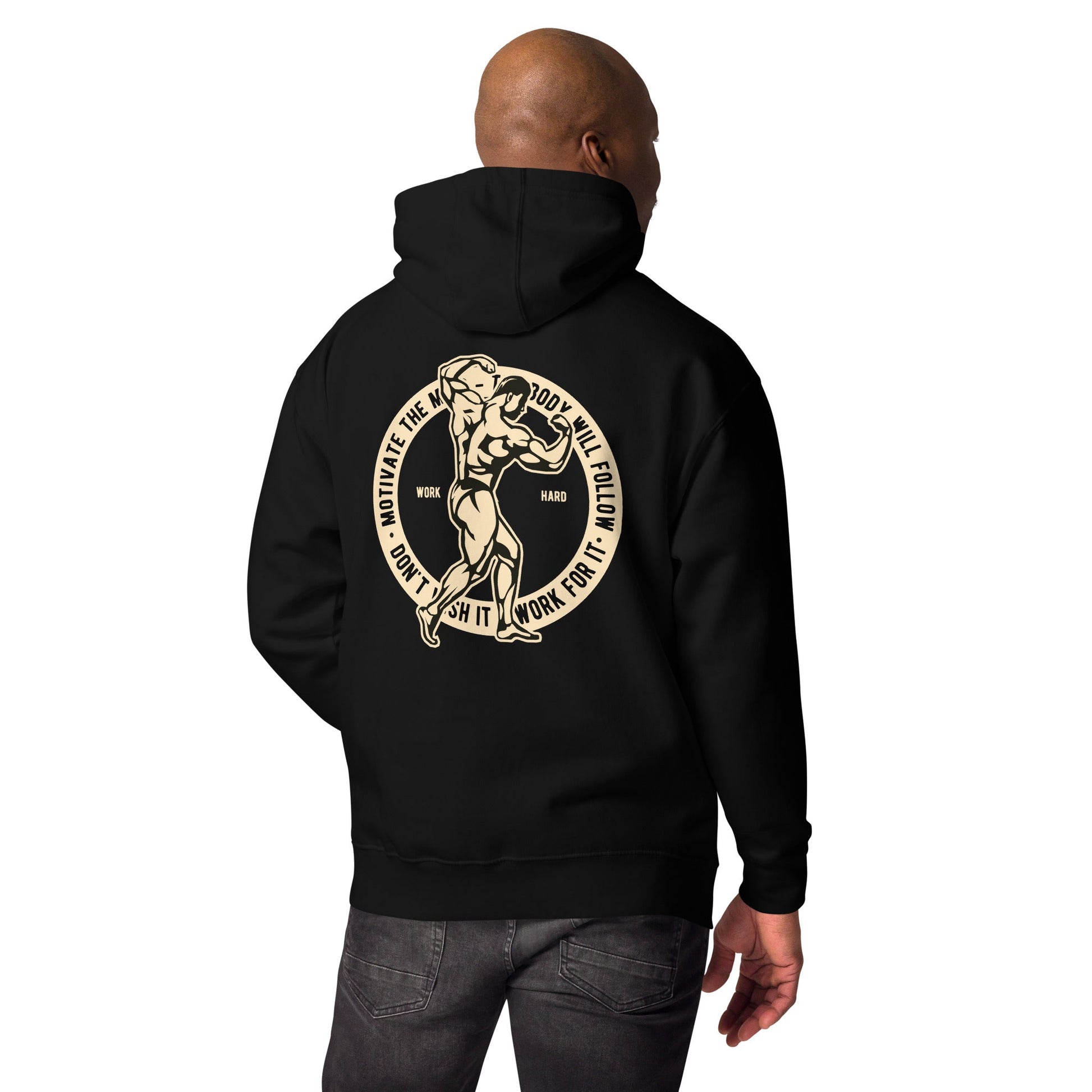 Motivate the Mind - Unisex Hoodie ( Back Print ) by DarkByteGear