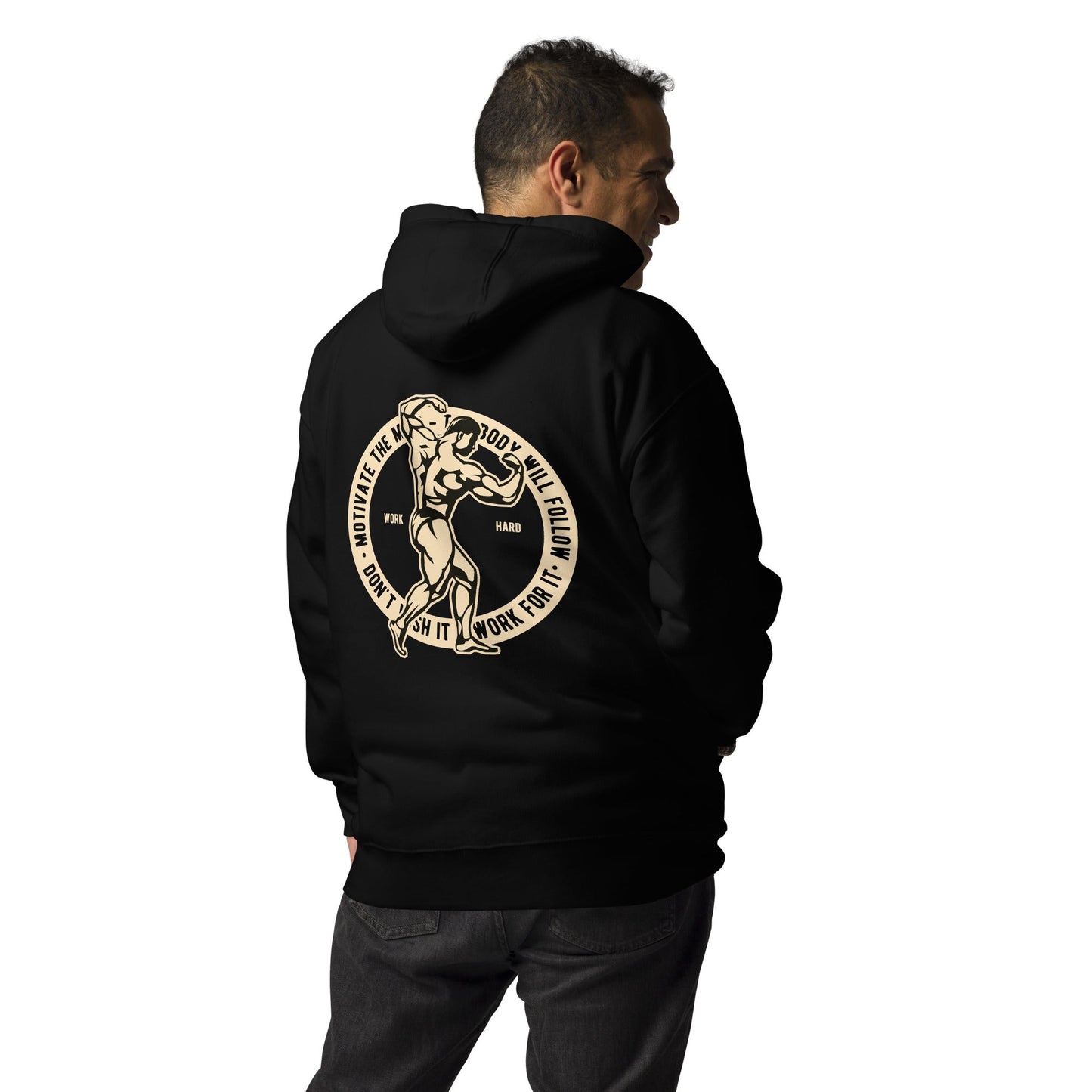 Motivate the Mind - Unisex Hoodie ( Back Print ) by DarkByteGear