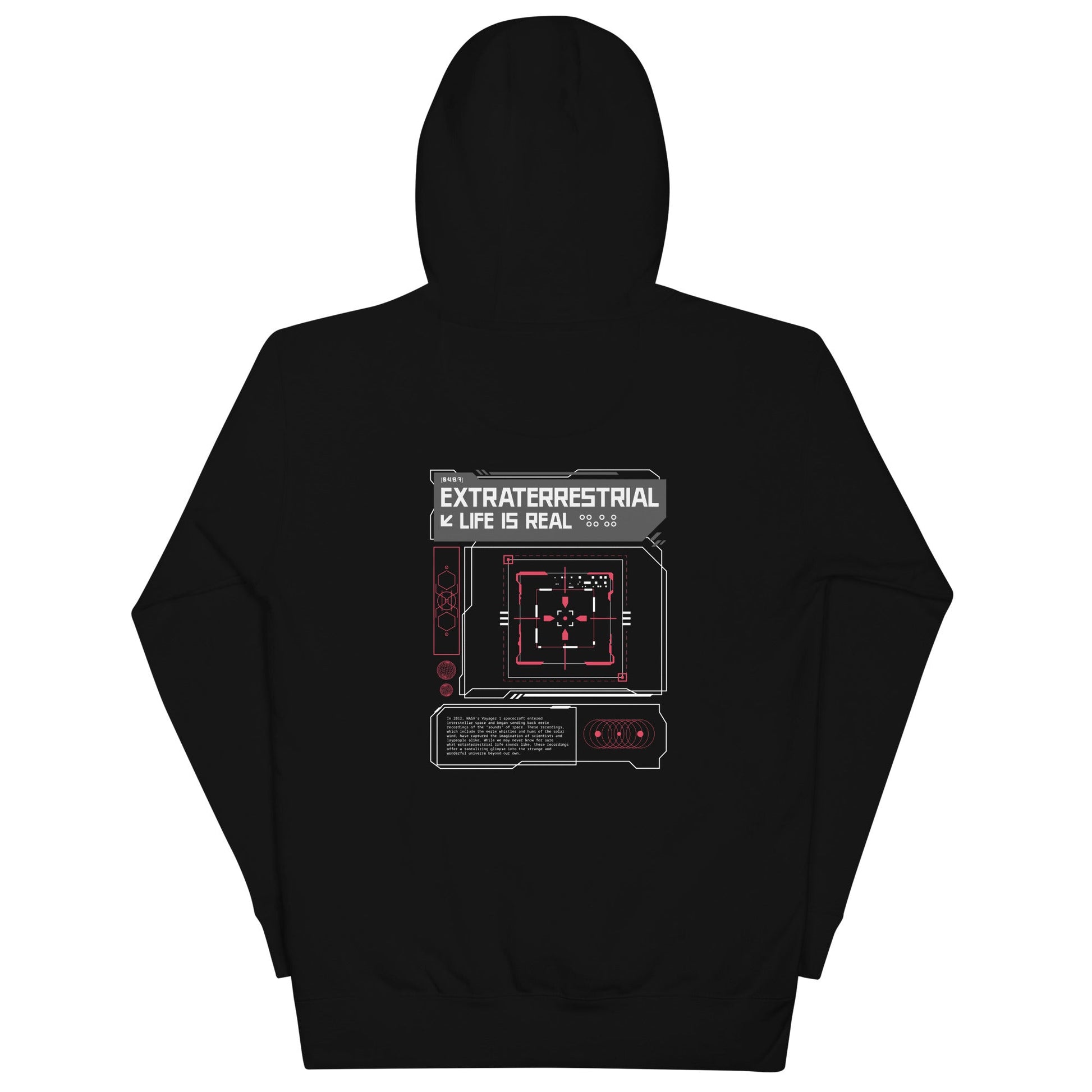 Extraterrestrial life is real - Unisex Hoodie (back print) by DarkByteGear