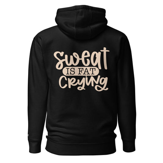 Sweat is fat crying - Unisex Hoodie (back print) by DarkByteGear