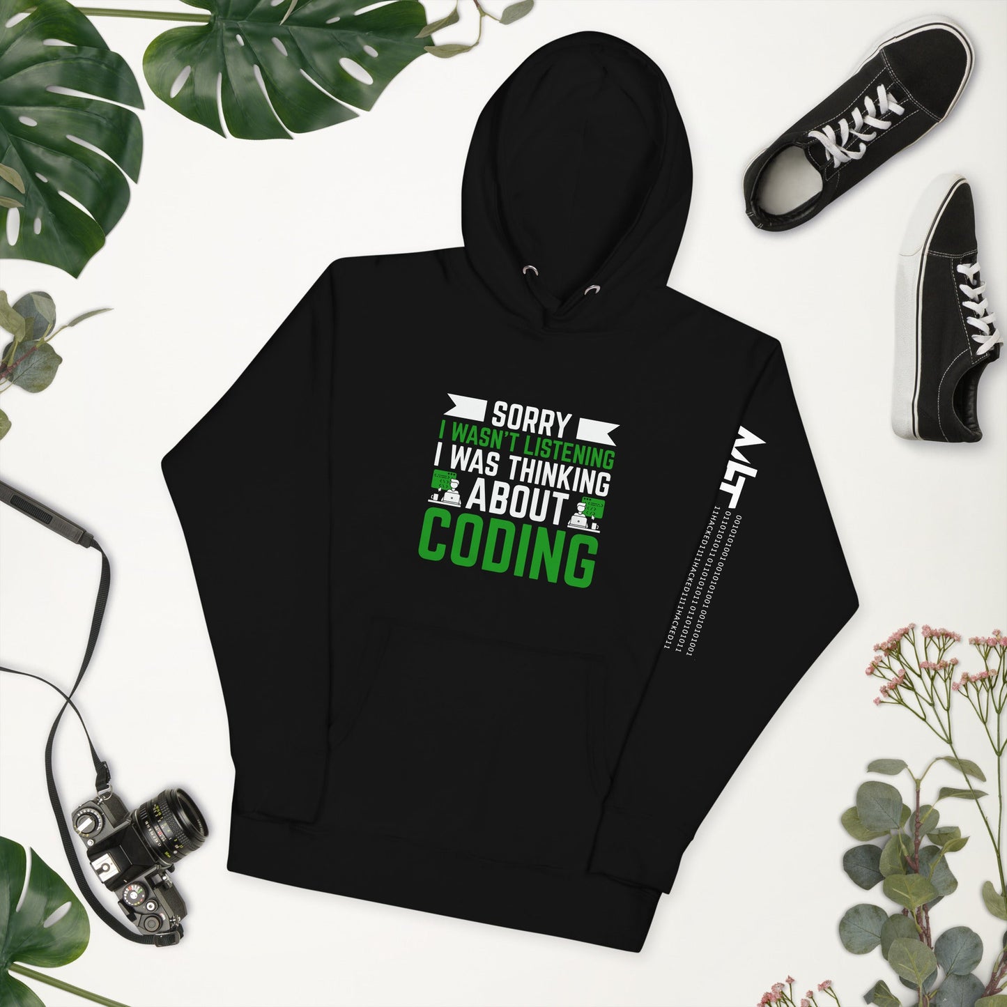 Sorry I wasn't listening I am thinking about coding - Unisex Hoodie by DarkByteGear