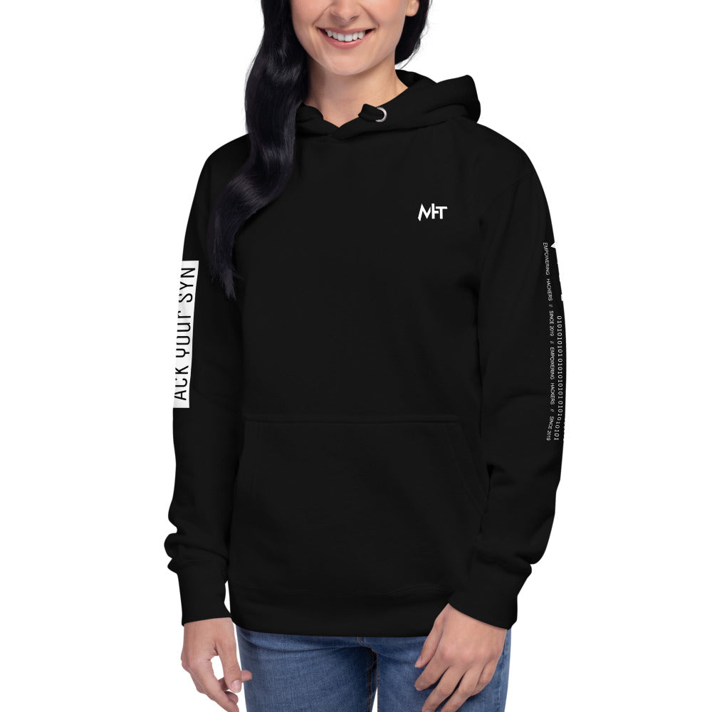 No, I will not ACK your SYN - Unisex Hoodie (back print) by DarkByteGear