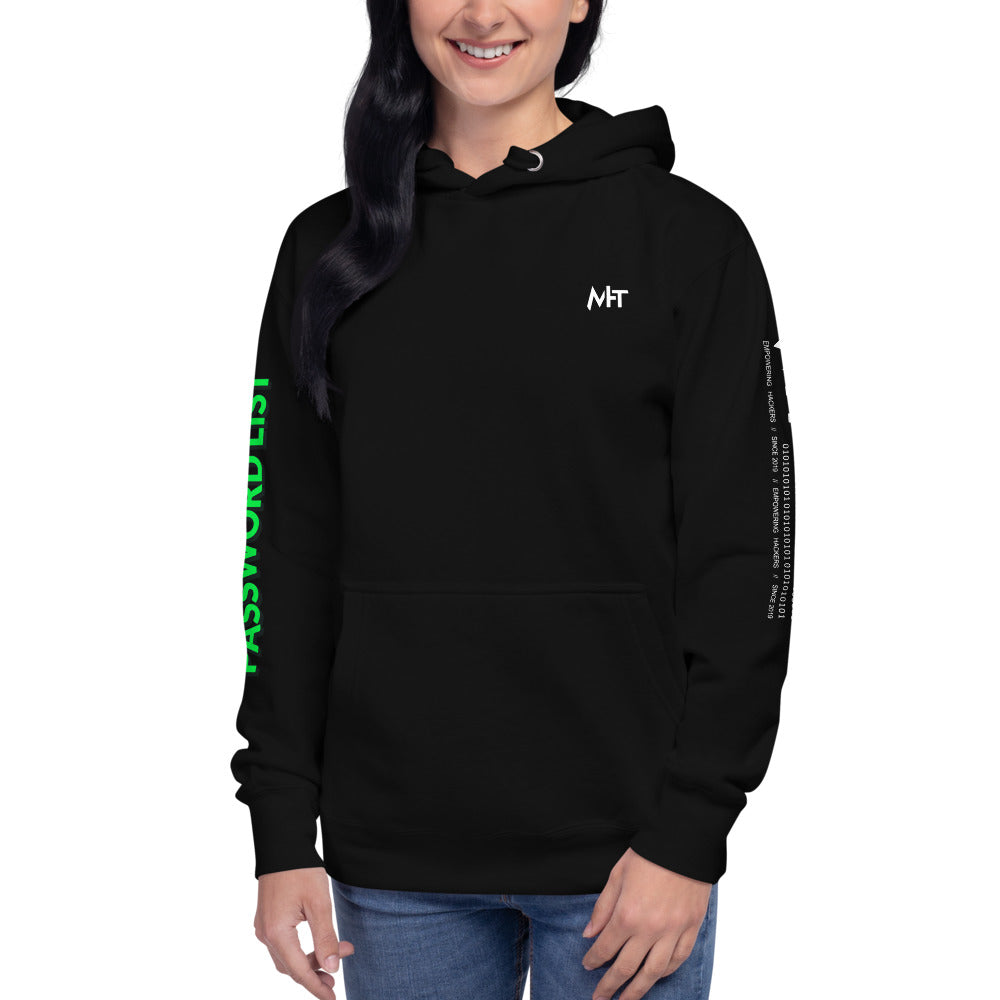 Password List - Unisex Hoodie (back print ) by DarkByteGear