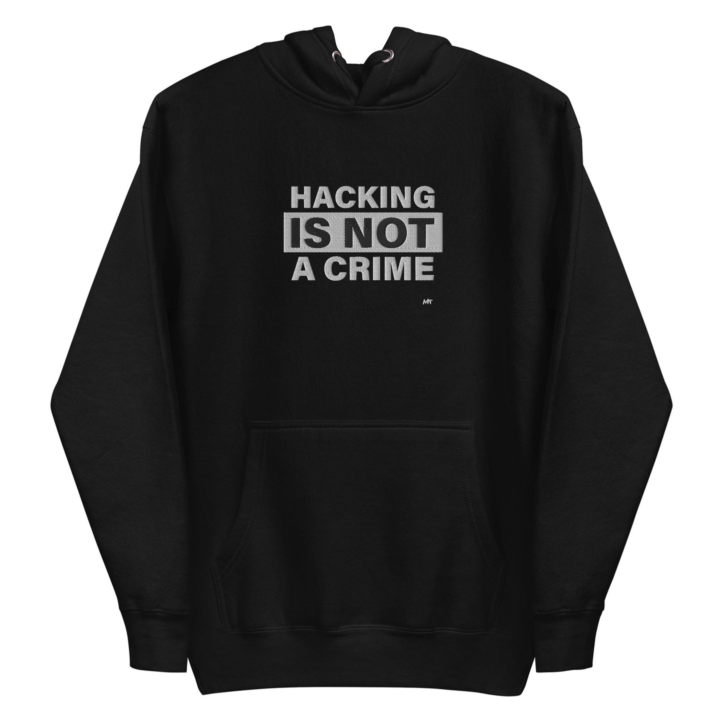 Hacking is not a crime - Unisex Hoodie (embroidered) by DarkByteGear