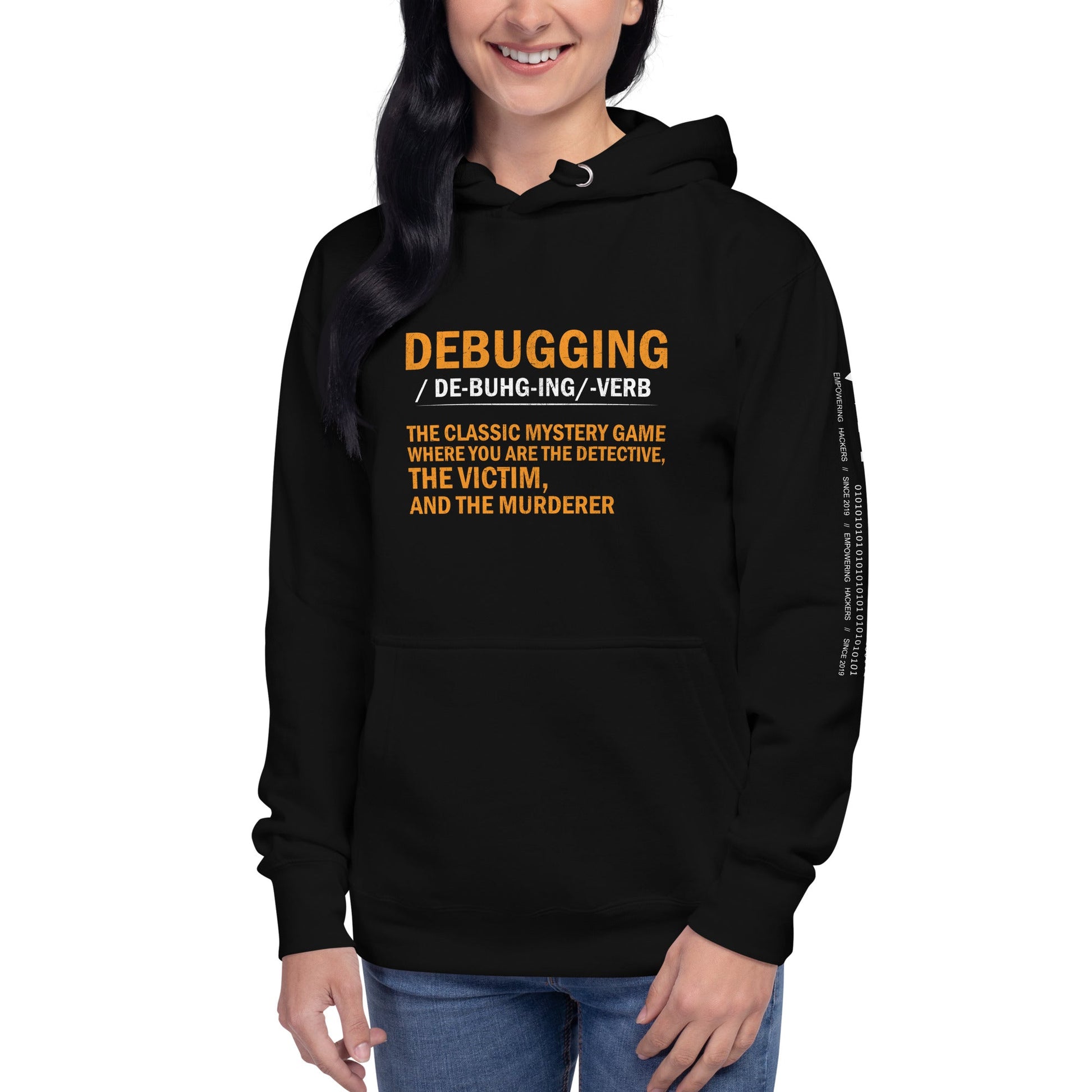 Debugging definition ( Orange Text ) - Unisex Hoodie by DarkByteGear