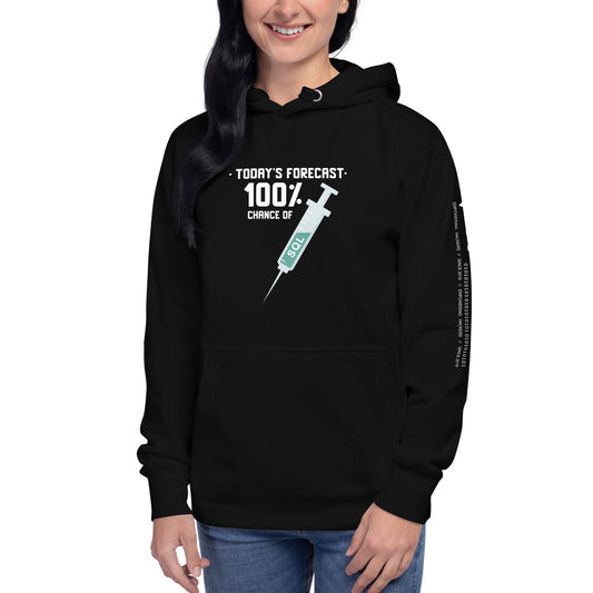 Today's forecast 100% chance of SQL injection - Unisex Hoodie by DarkByteGear