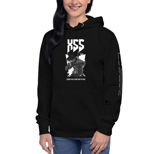 XSS cross-site scripting attack - Unisex Hoodie by DarkByteGear
