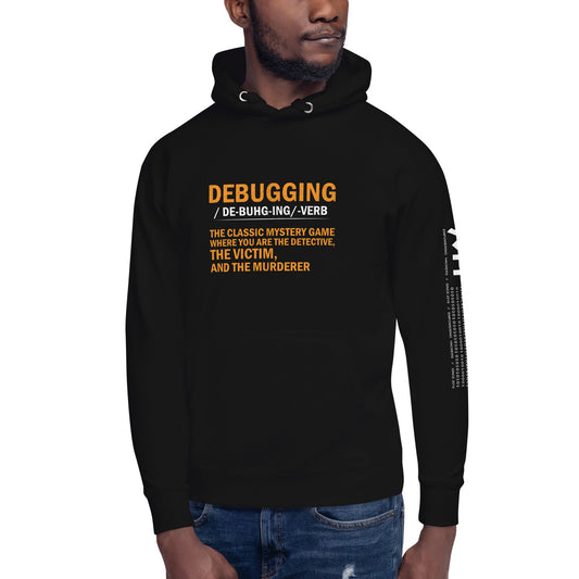 Debugging Unisex Hoodie ( Back print ) by DarkByteGear