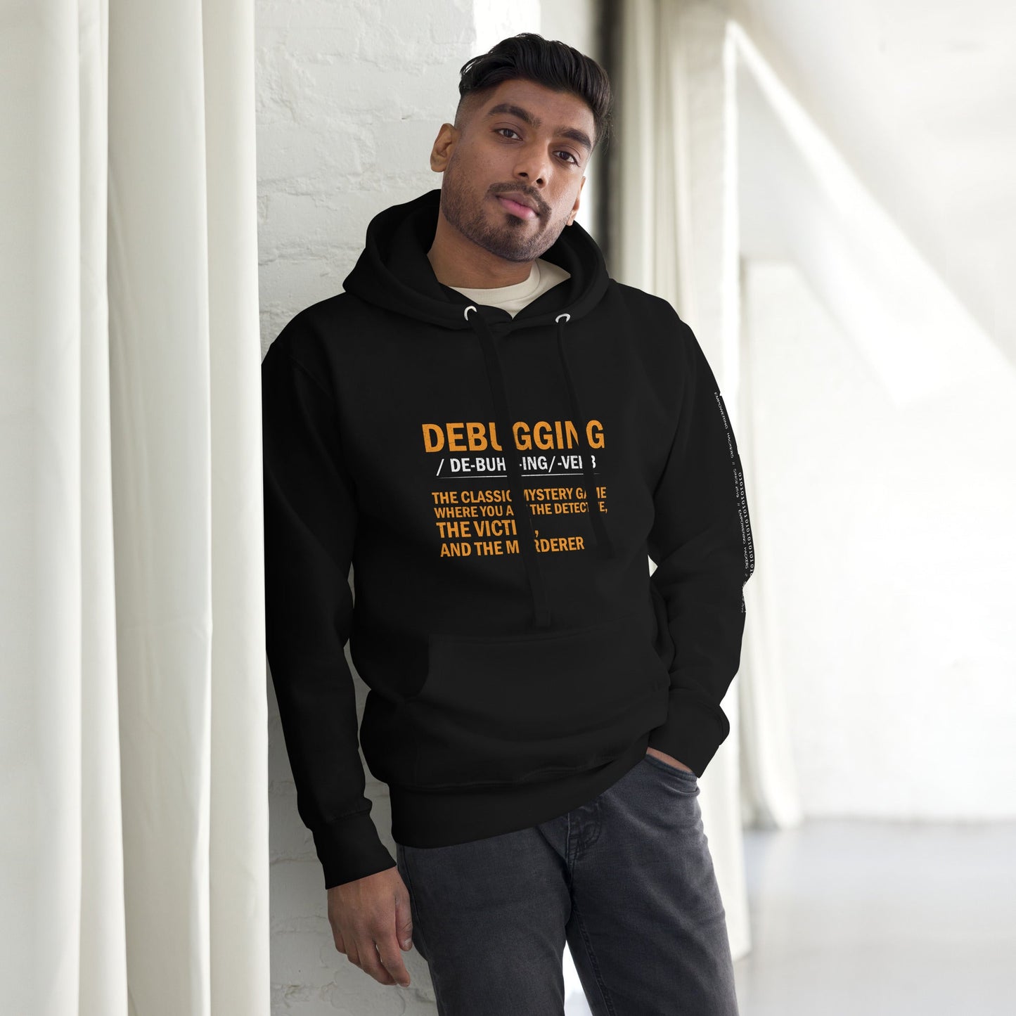 Debugging Unisex Hoodie ( Back print ) by DarkByteGear