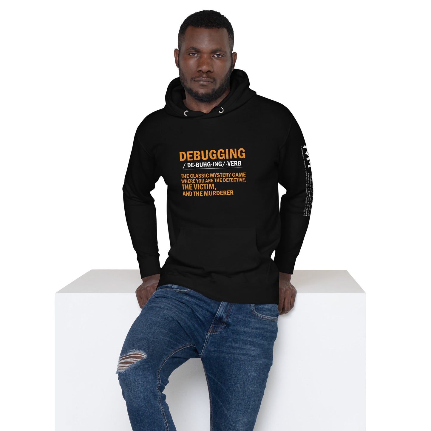 Debugging Unisex Hoodie ( Back print ) by DarkByteGear