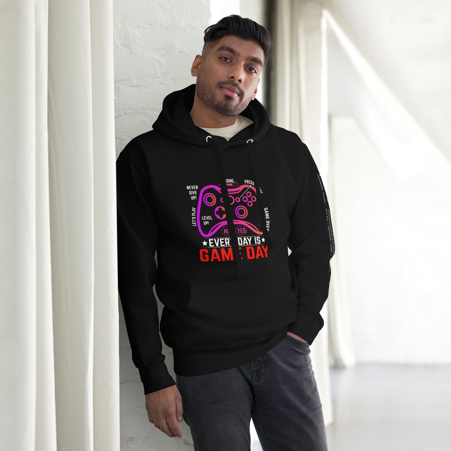 Never Give Up, everyday is Game Day - Unisex Hoodie by DarkByteGear