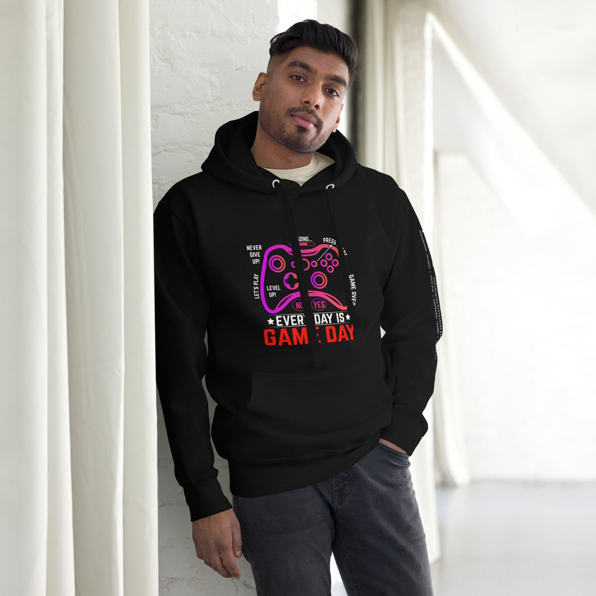 Never Give Up, everyday is Game Day - Unisex Hoodie by DarkByteGear