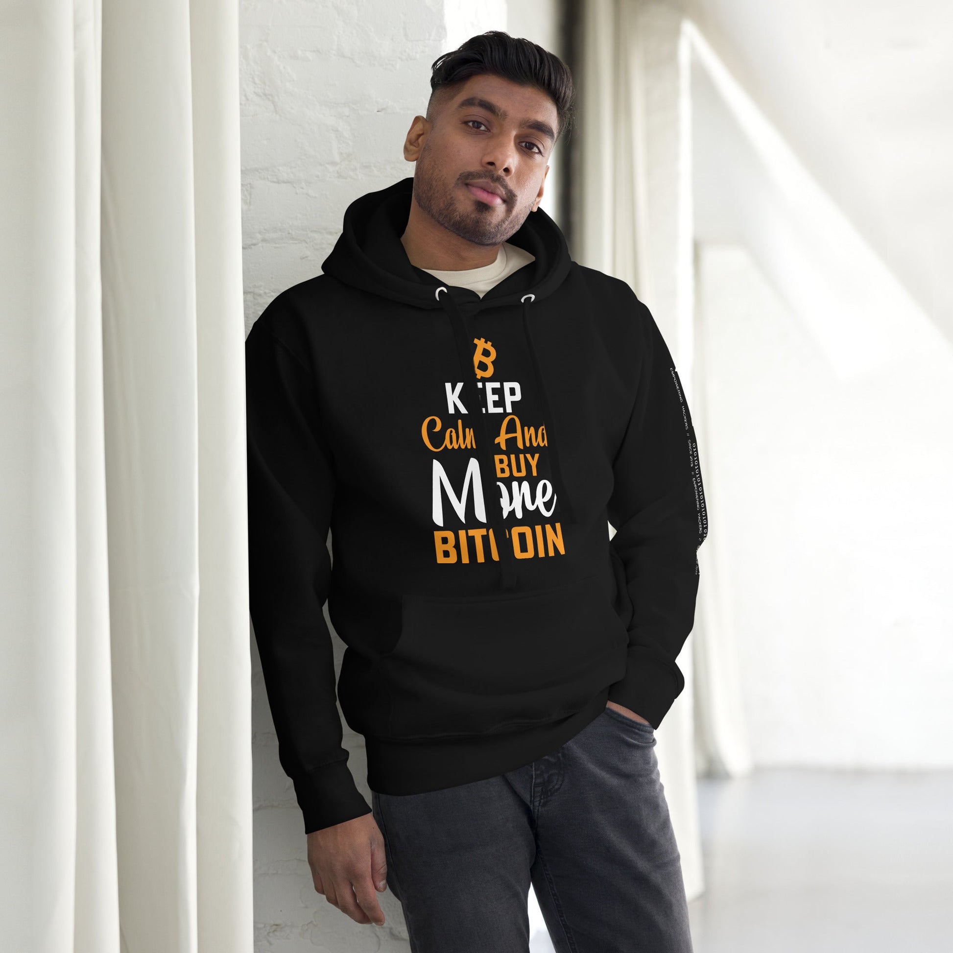 Keep Calm and Buy More Bitcoin Unisex Hoodie by DarkByteGear