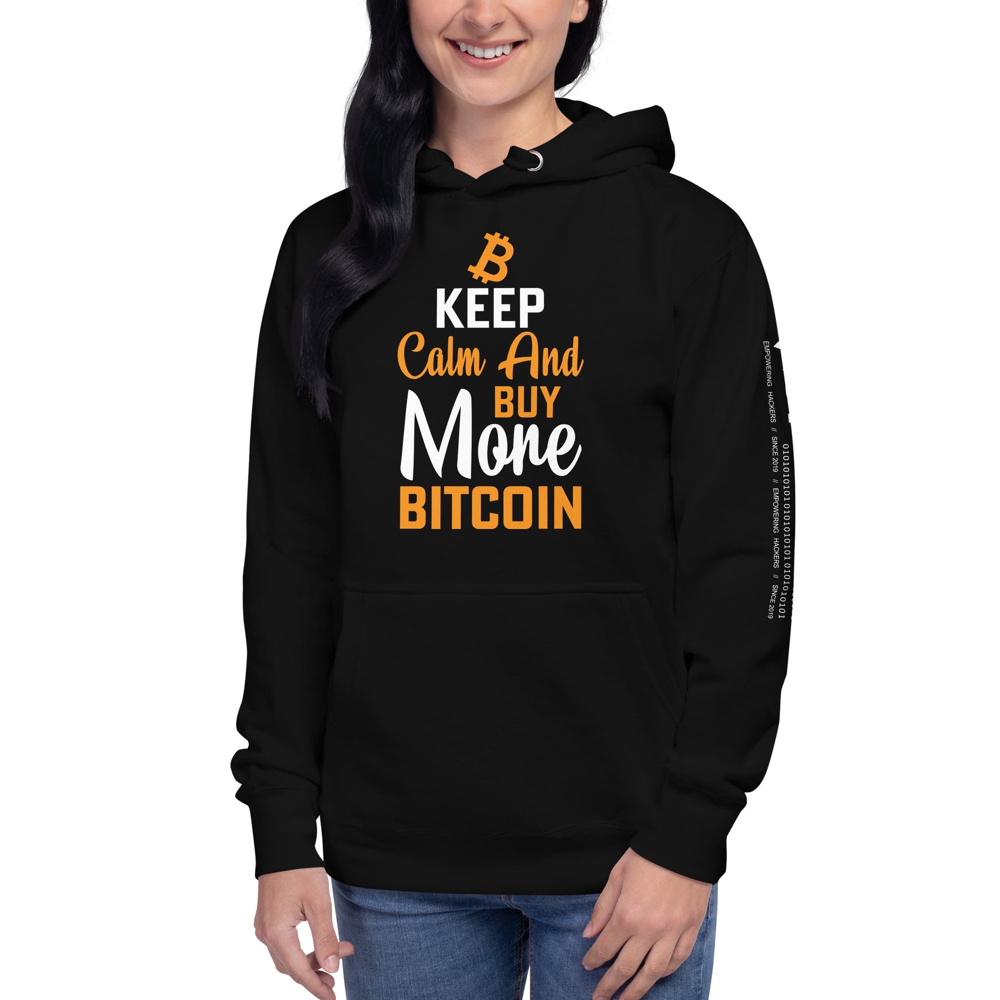 Keep Calm and Buy More Bitcoin Unisex Hoodie by DarkByteGear