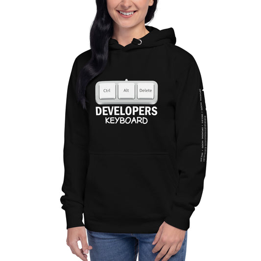 Ctrl+Alt+Del Developer Keyboard - Unisex Hoodie by DarkByteGear