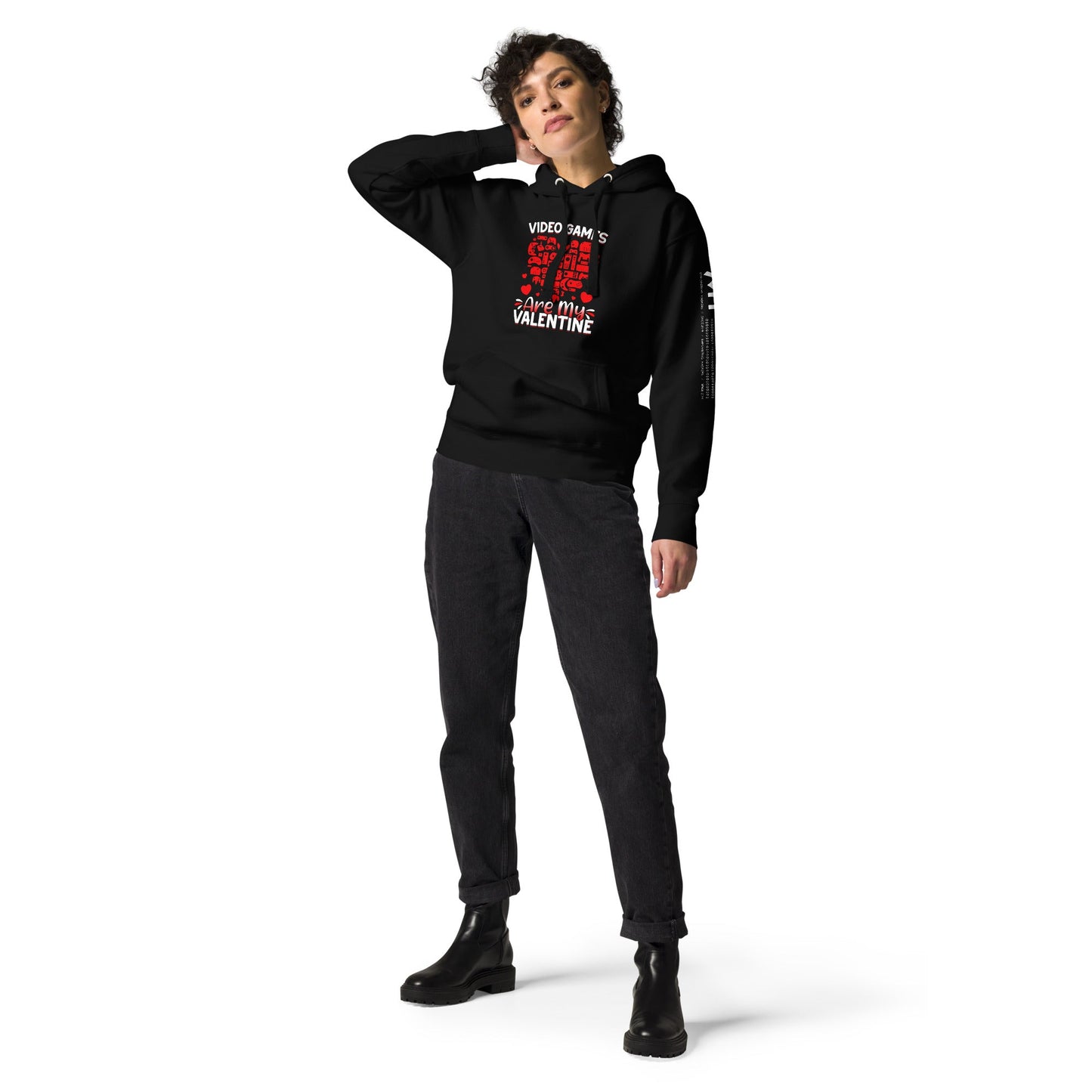Video games are my valentine Unisex Hoodie by DarkByteGear