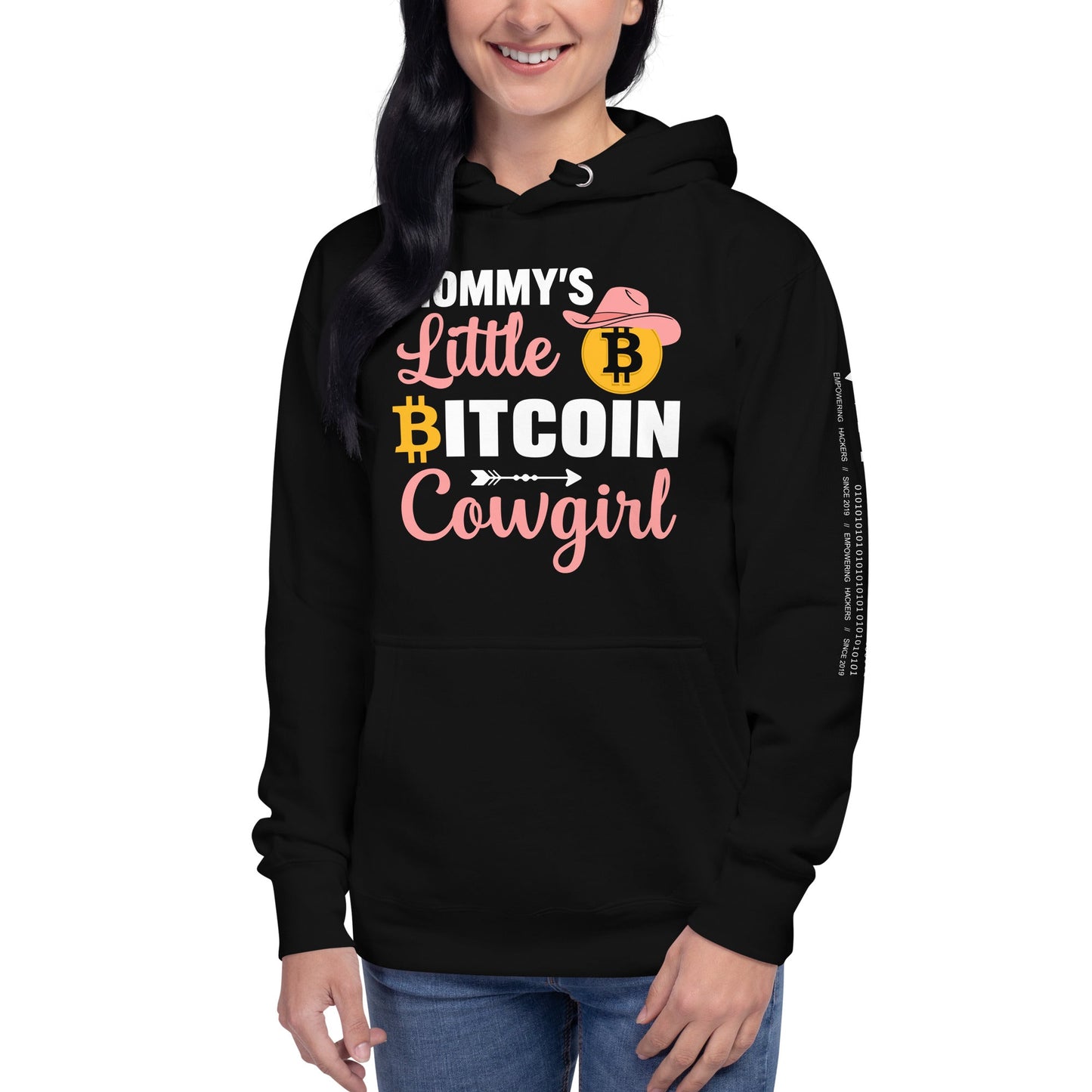 Mommy's Little Bitcoin Cowgirl - Unisex Hoodie by DarkByteGear