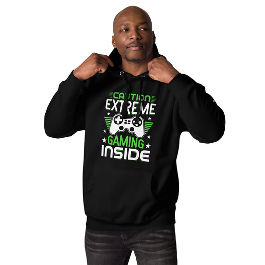 Caution Extreme Gaming Inside - Unisex Hoodie by DarkByteGear