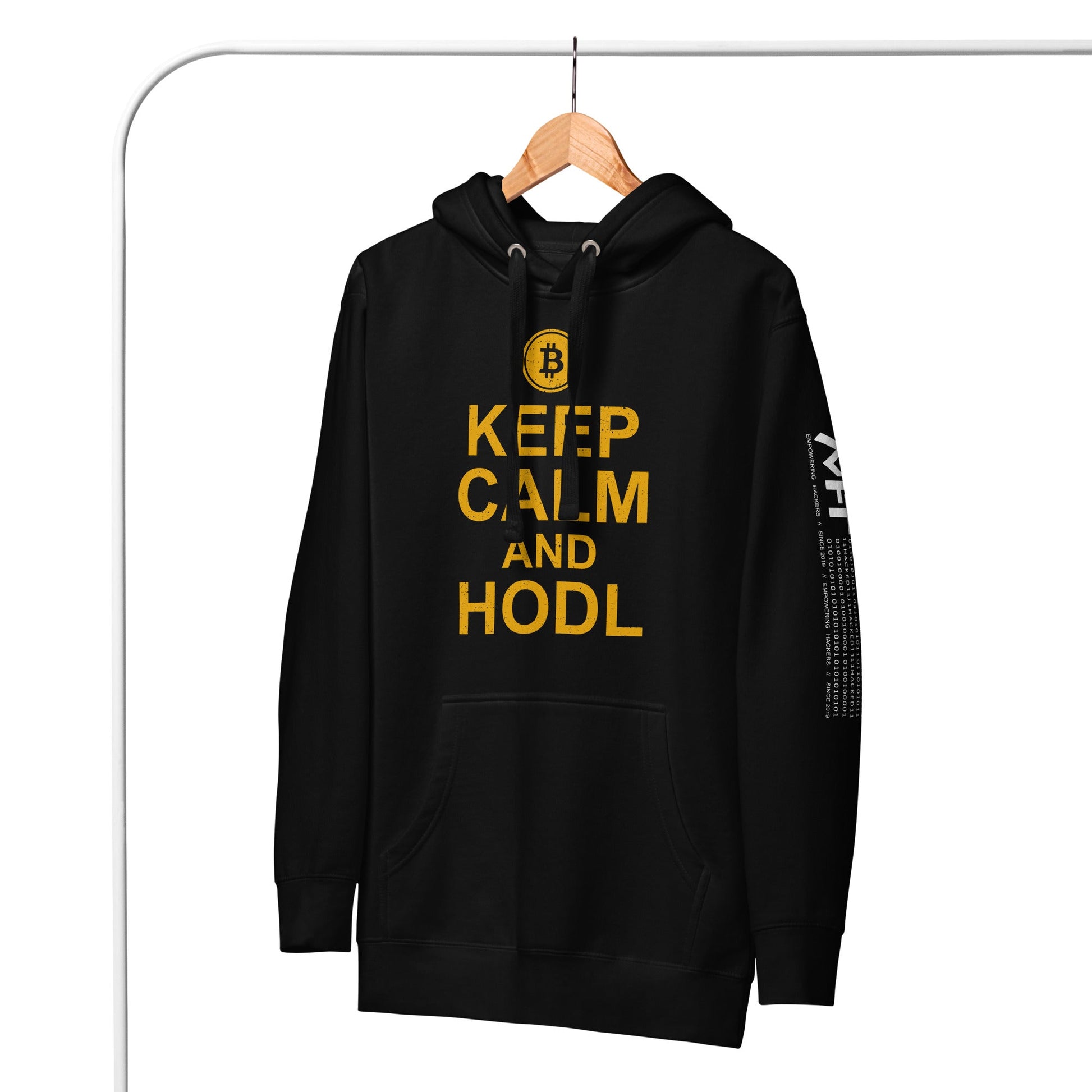 Keep Calm and HODL Unisex Hoodie by DarkByteGear