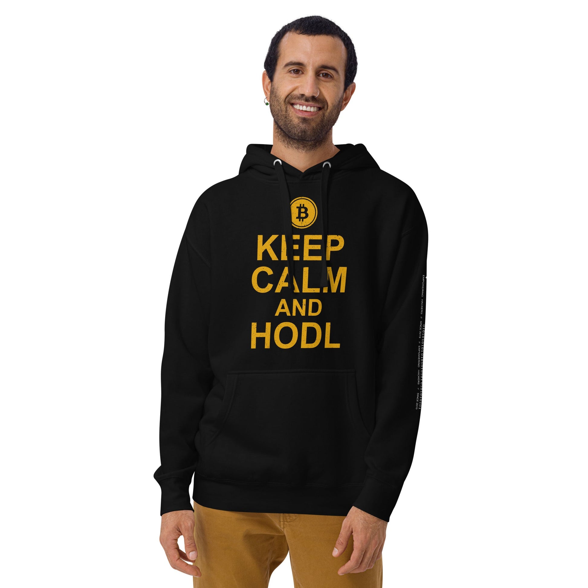 Keep Calm and HODL Unisex Hoodie by DarkByteGear