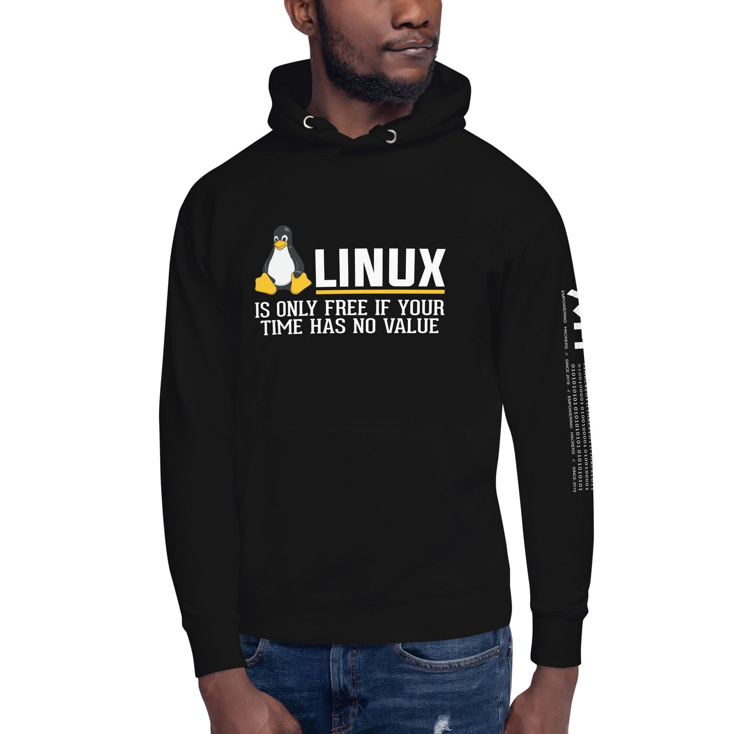 Linux is free only when your time has no value Unisex Hoodie by DarkByteGear