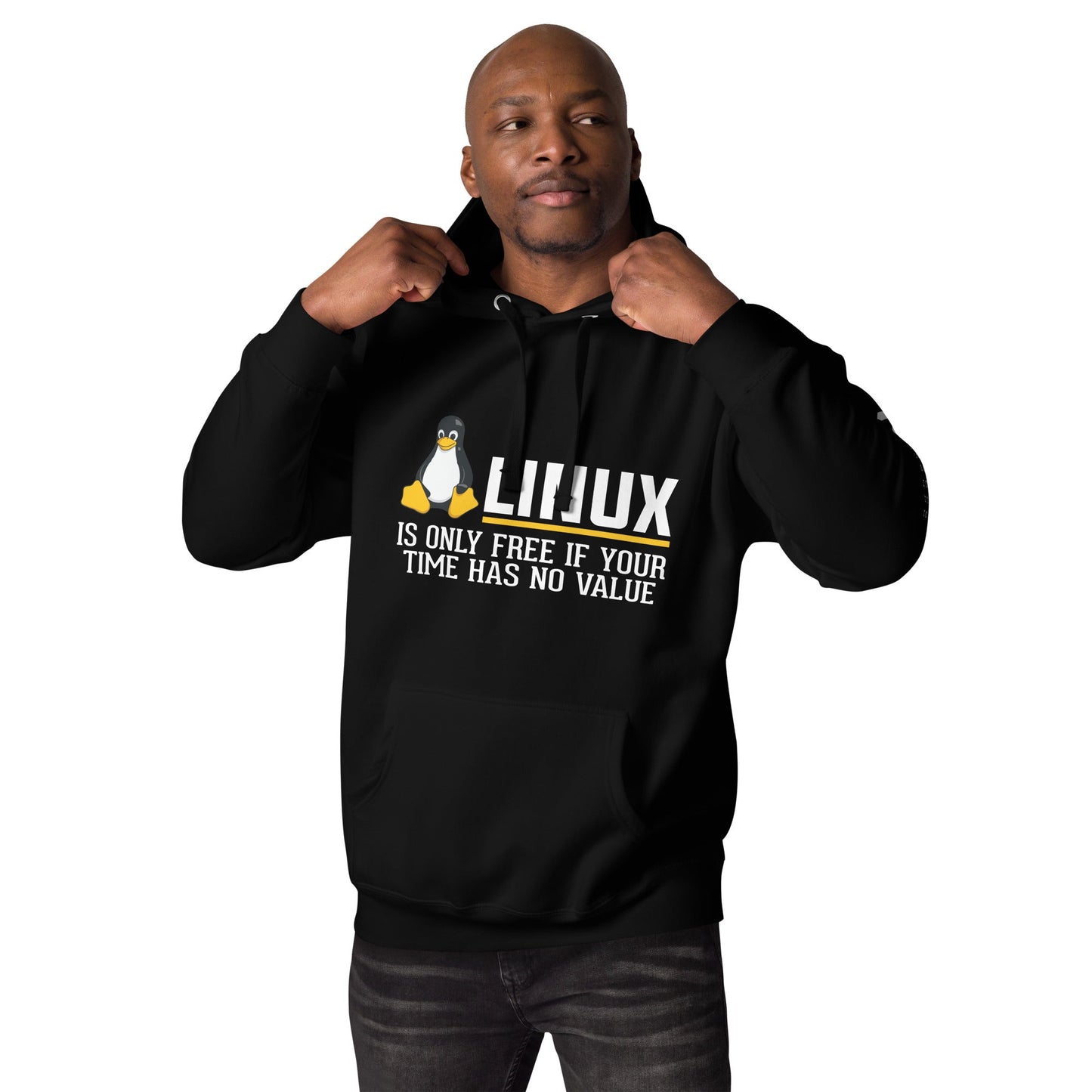 Linux is free only when your time has no value Unisex Hoodie by DarkByteGear