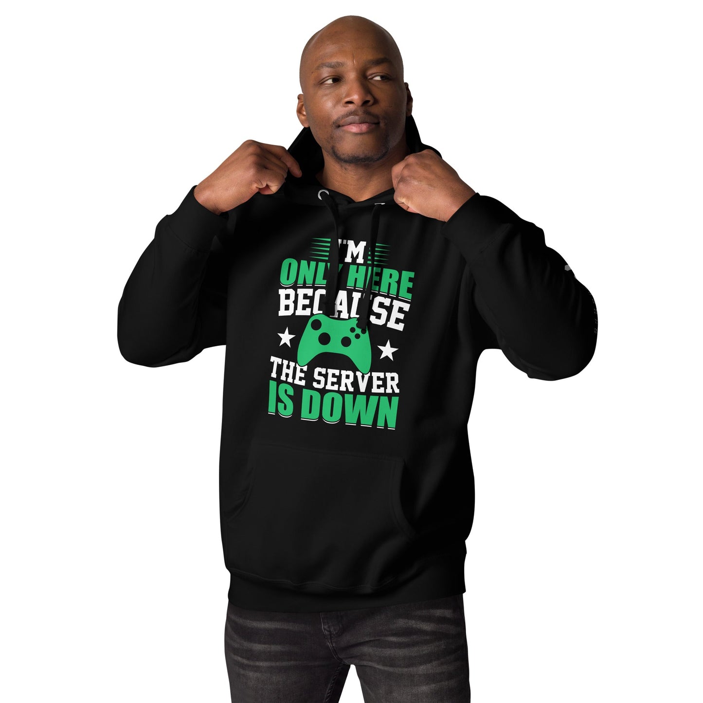 I'm only Here, because the Server is Down Unisex Hoodie by DarkByteGear