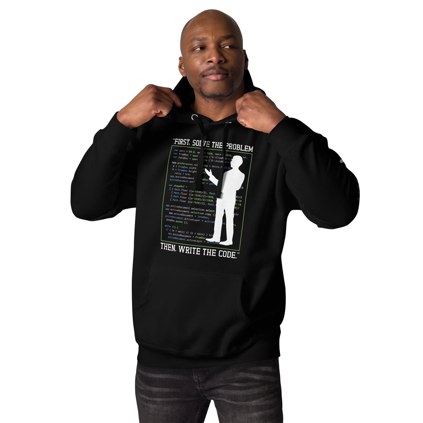 First, Solve the problem; then, Write the code V5 - Unisex Hoodie by DarkByteGear