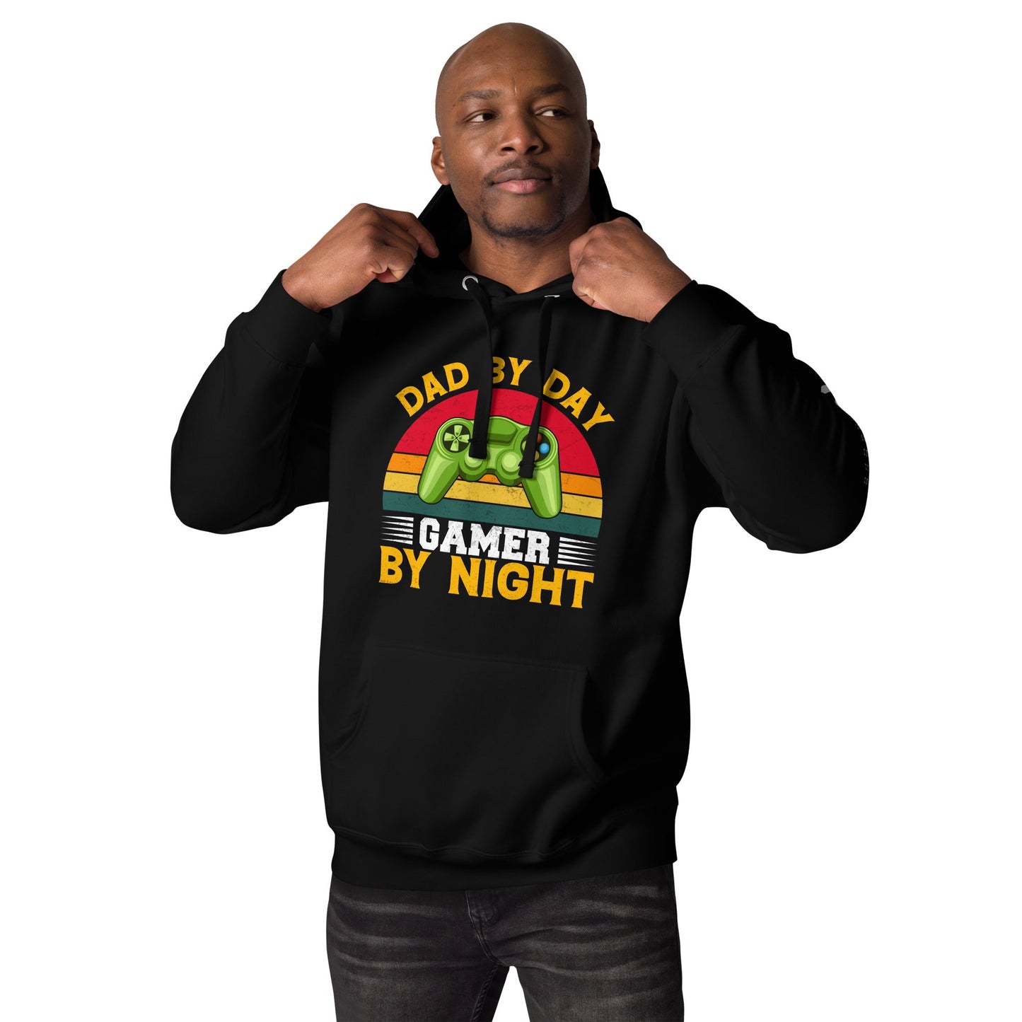 Dad by Day, Gamer by Night Unisex Hoodie by DarkByteGear