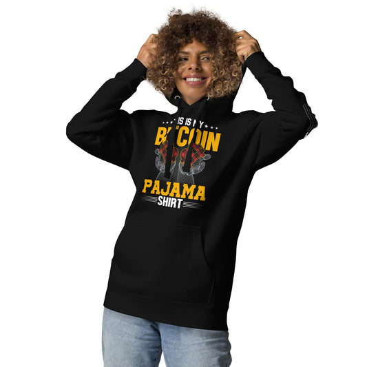 This is My Bitcoin Pajama Shirt Unisex Hoodie by DarkByteGear