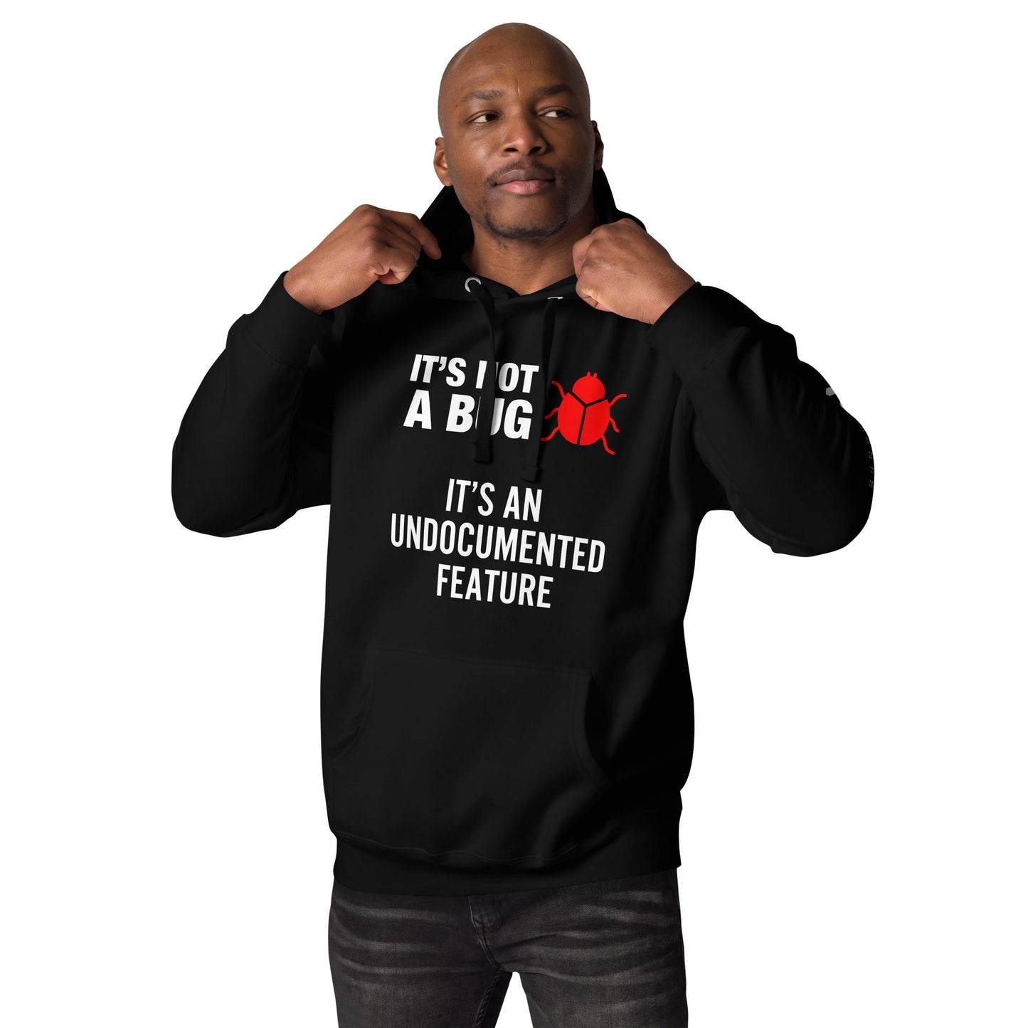 It's not a Bug - Red Unisex Hoodie by DarkByteGear