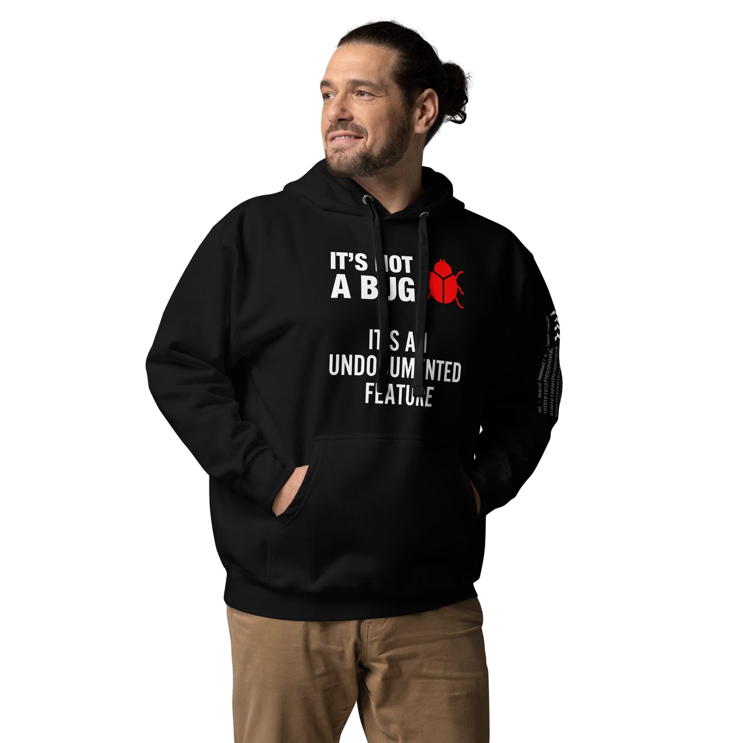 It's not a Bug - Red Unisex Hoodie by DarkByteGear
