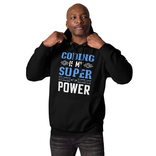 Coding is My Super Power Unisex Hoodie by DarkByteGear