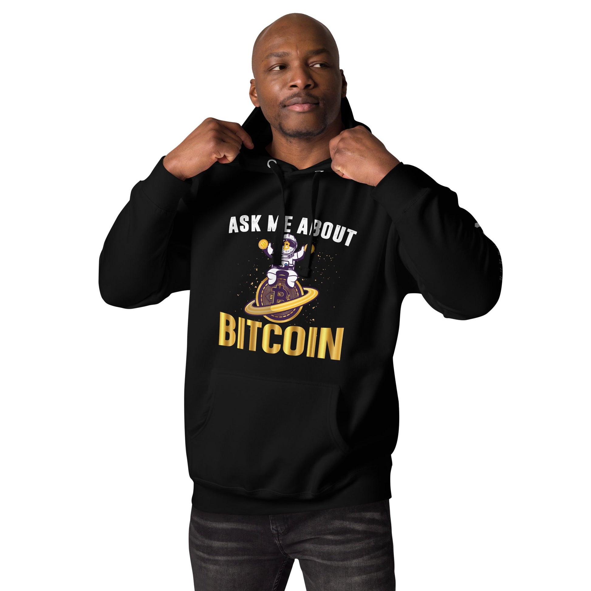Ask Me about Bitcoin Unisex Hoodie by DarkByteGear