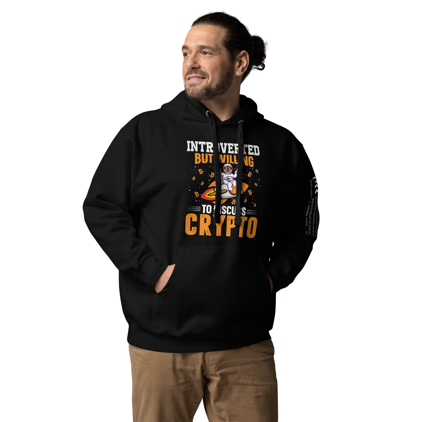 Introverted but Willing to Discuss Bitcoin Unisex Hoodie by DarkByteGear