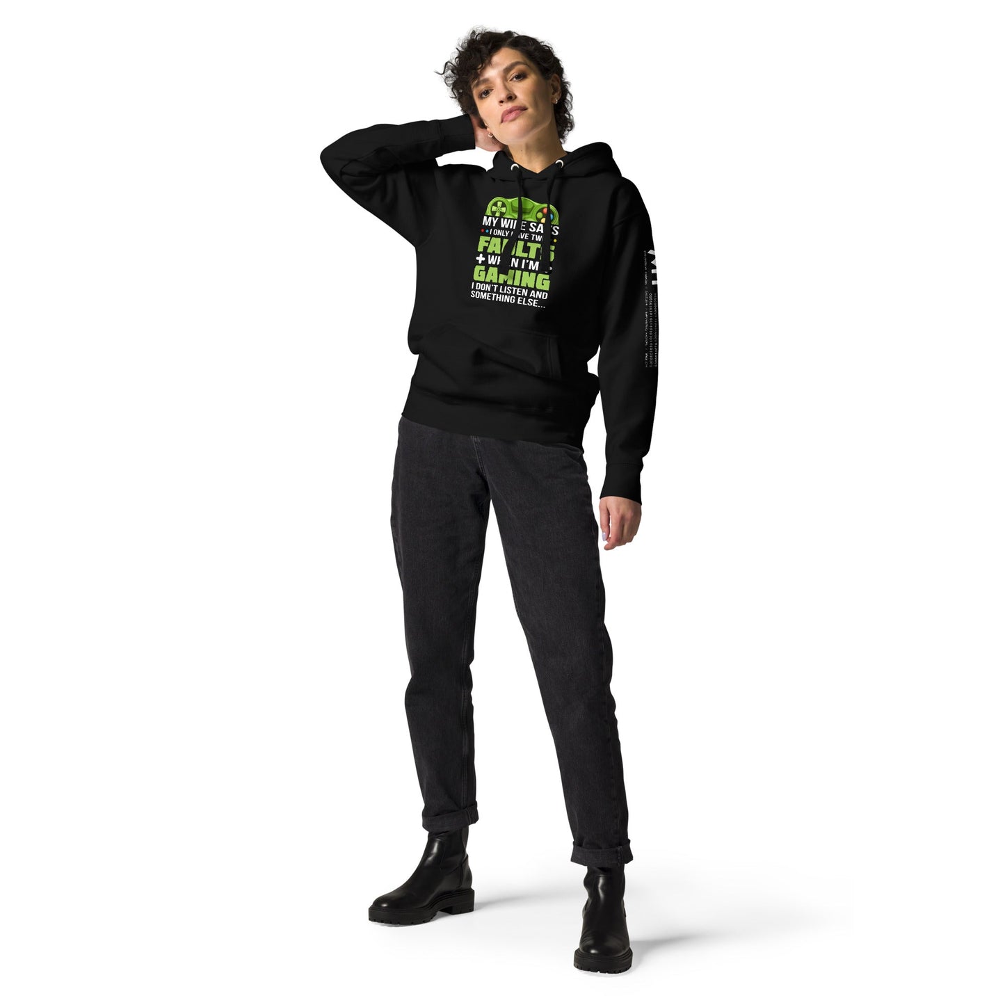 My Wife Says I only Have 2 Faults, while Gaming - Unisex Hoodie by DarkByteGear