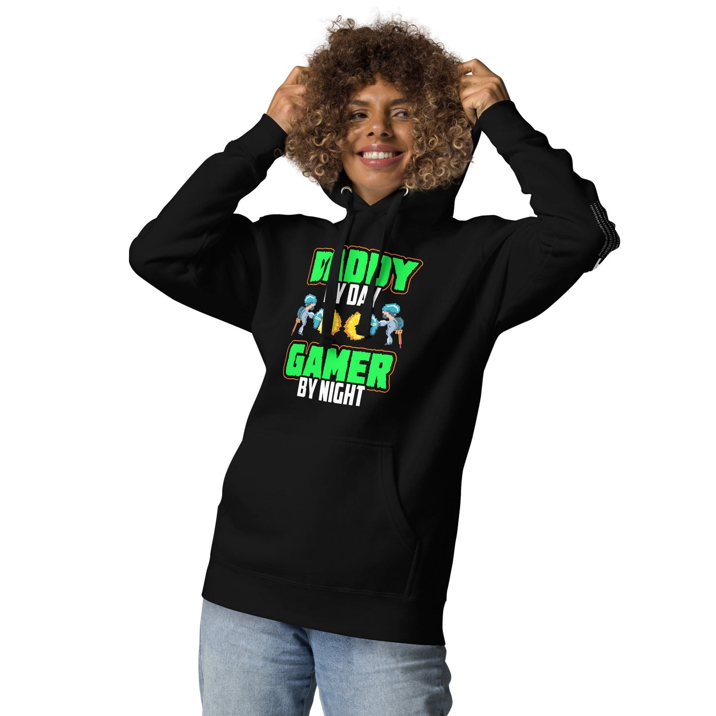 Daddy by Day, Gamer by Night Unisex Hoodie by DarkByteGear